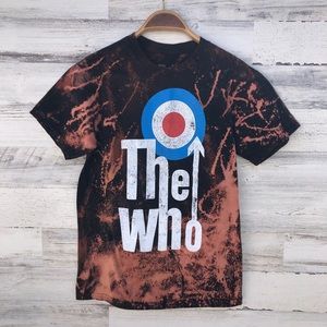 The Who bleached distressed band tee